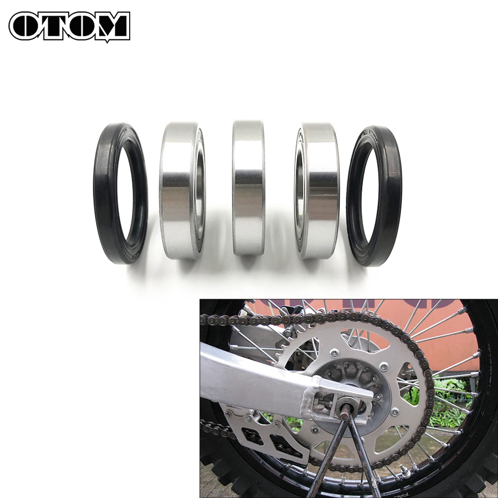 OTOM Bicycle Rear Wheel Hub Special Bearing Oil Seal Kit BEARING-BALL For KAWASAKI 125 250 450 KX KXF KLX-R Motocross Motorcycle