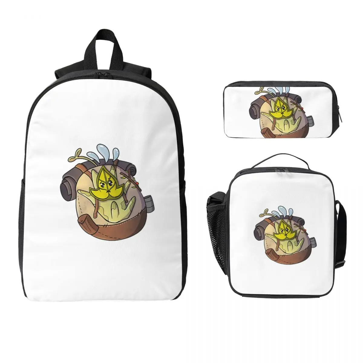 

Backpack Korok Backpack Student Boys Girls BookBag School Bag Computer Shoulder Bags 3ps Insulated Lunch Bag Pencil Case