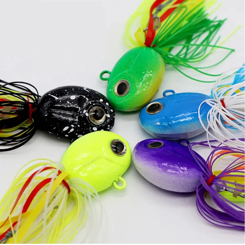 TAKEDO JGL01 Sea Fishing Baits Fishing Jigging Swimbaits Beard Guy Metal Jig Fish Head 70G 80G Rubber Jig