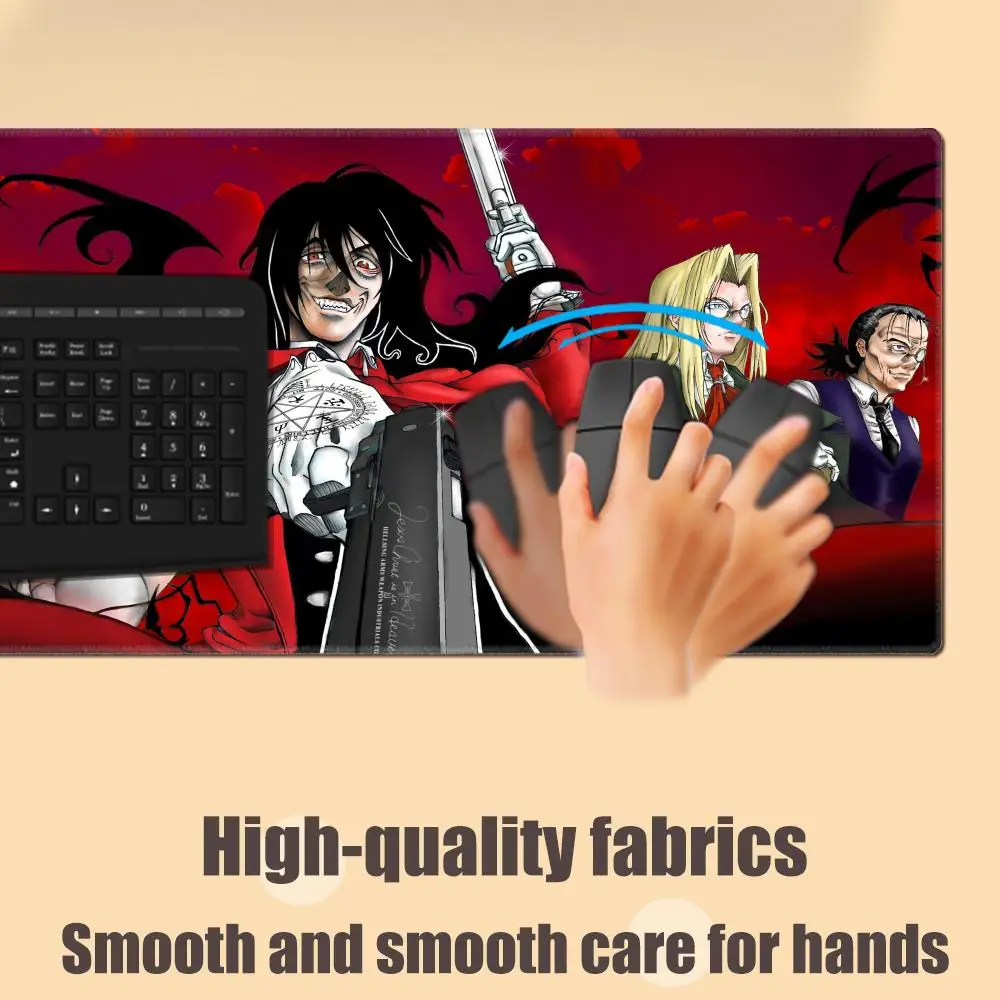 أنيمي Hellsing Alucard ماوس الوسادة مكتب ماوس الوسادة لطيف HD لوحة مكتب تمديد الألعاب لوحة المفاتيح الحصير كبير XXL ألعاب ماوس 90x40
