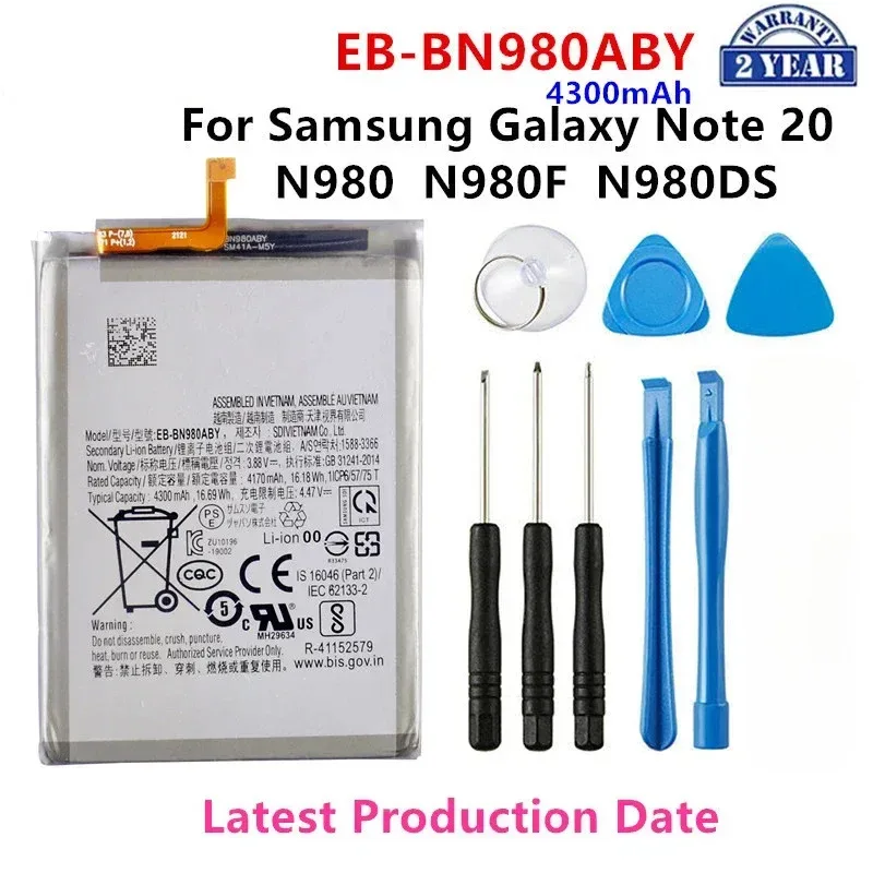 Galaxy Battery for Samsung S21 Ultra S20 FE A51 A41 A12 A32 Note 20 0 Cycle Replacement Baterias Grade A Cell Pack with Tools