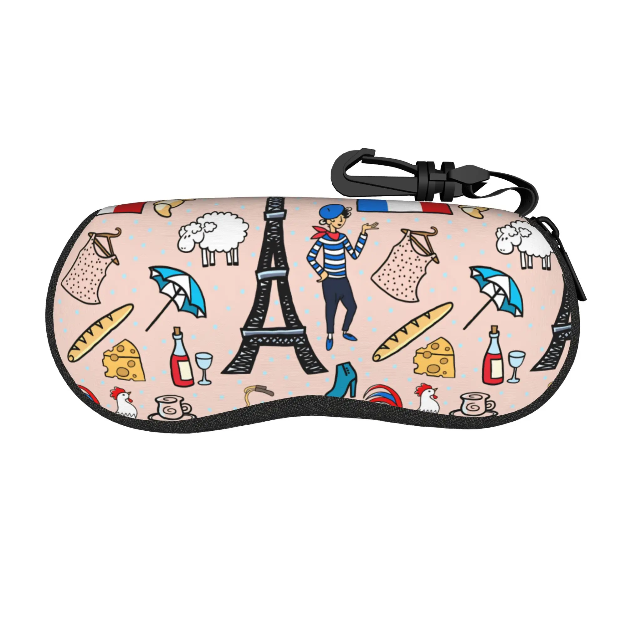 French Paris Glasses Case Male Female Fashion Sunglasses Case Cute Original Eyewear Accessory Convenient Eyeglass Cases Cover