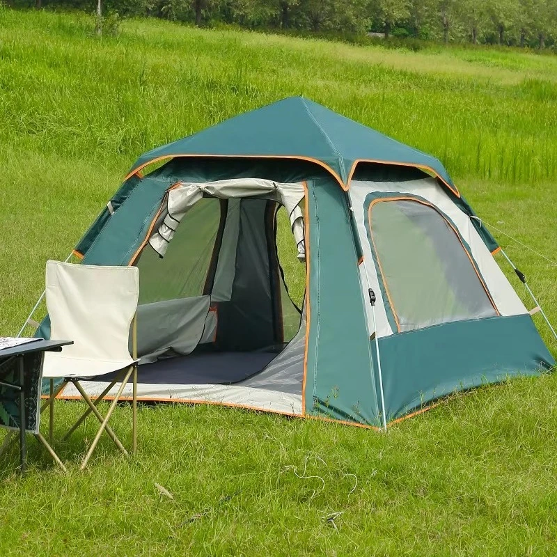 camping-en-plein-air-equipement-d'alpinisme-randonnee-tente-impermeable-verte