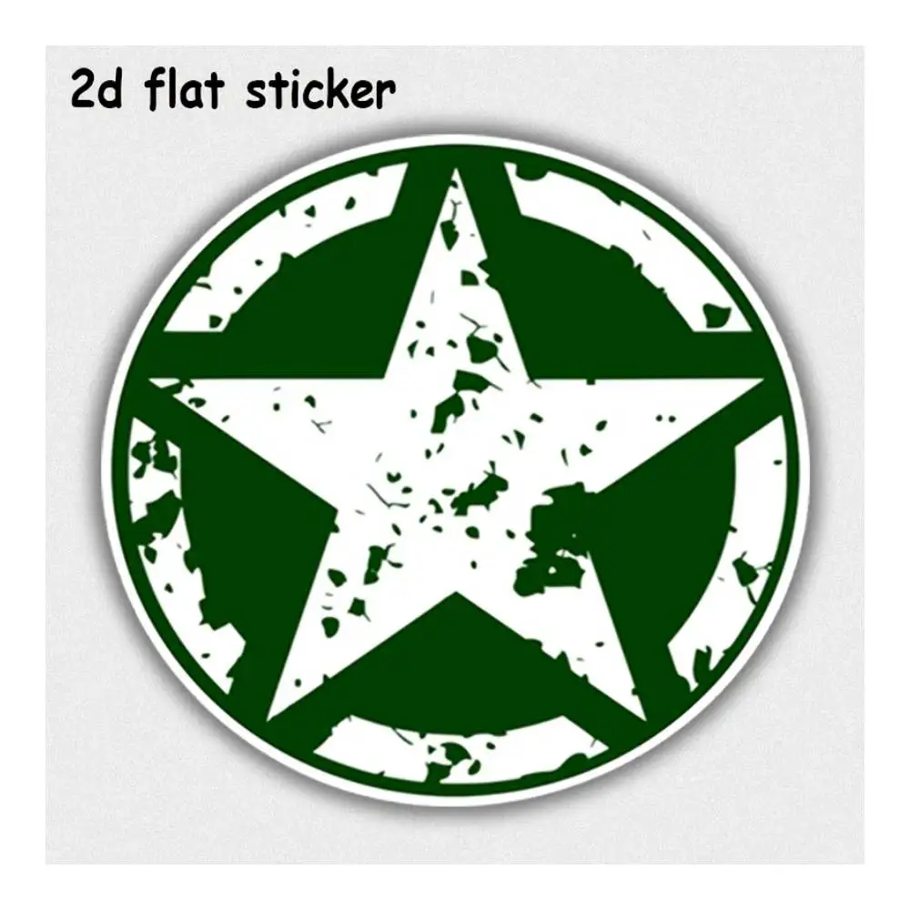 Grunge Star Insignia Design Waterproof Decal For Laptops, Cars, Motorcycles, Water Bottles & Smooth Surfaces