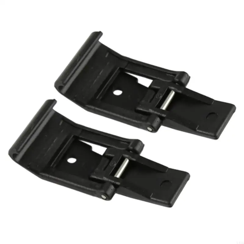 L43A Screw Mount Clasp Parts Draw Latches for Equipment Box Service, 2 Piece Black Plastic Closure Hardware for Case Repair