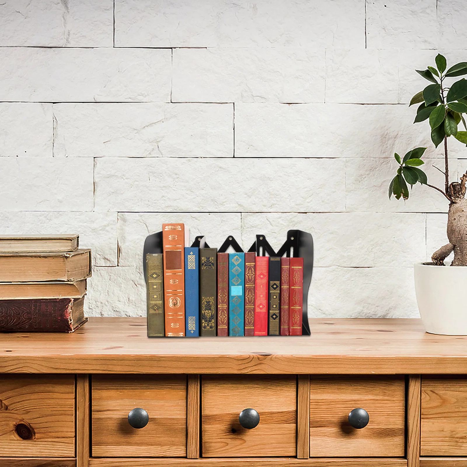 

1 шт. Выдвижная складная настольная подставка для книг, железная настольная подставка для книг, экономящая место, современный держатель для книг для офиса и дома