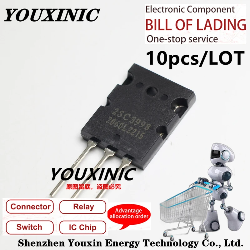 YOUXINIC  2020+ 100% New Imported Origina  2SC3998 C3998 TO-3PL  Ultrasonic Dedicated High-Power Transistor 25A   1500V