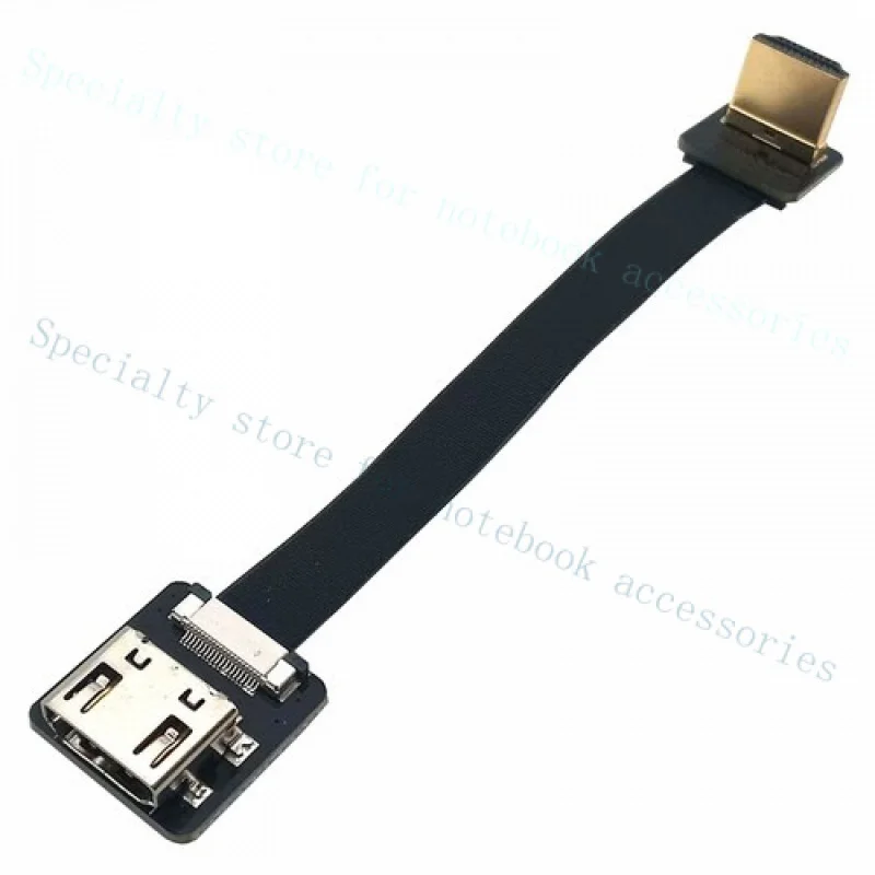 A+ HDMI Cable 4K Video Flex Wire Angled Male to Female Port Camera LCD Lead 10cm