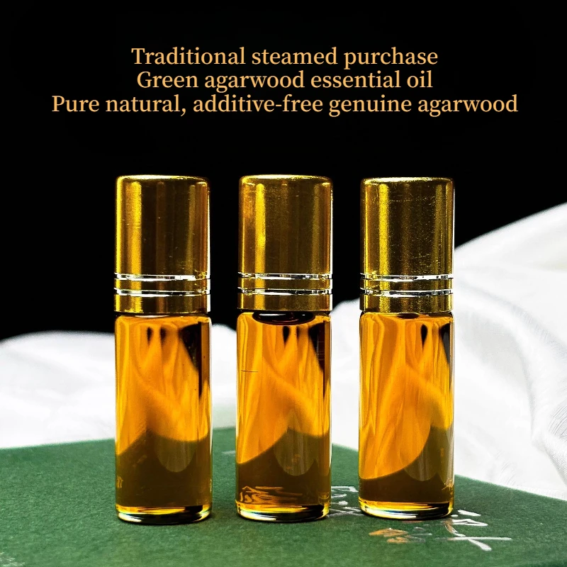 12-star Green Agarwood Essential Oil Extracted By Traditional Distillation Pure Natural Calming Mind Cultivation Beads Temples