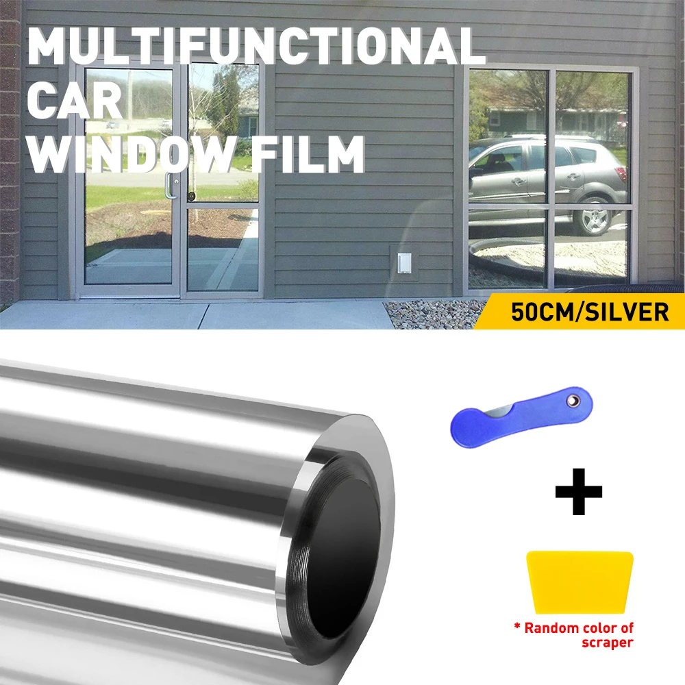 1 Rolle 20 "x10ft ungeschnittenen Fensters piegel Silber Chrom Tönung folie 35% 50% Prozent vlt Auto Fahrzeug Fenster Büro Home Glas Universal