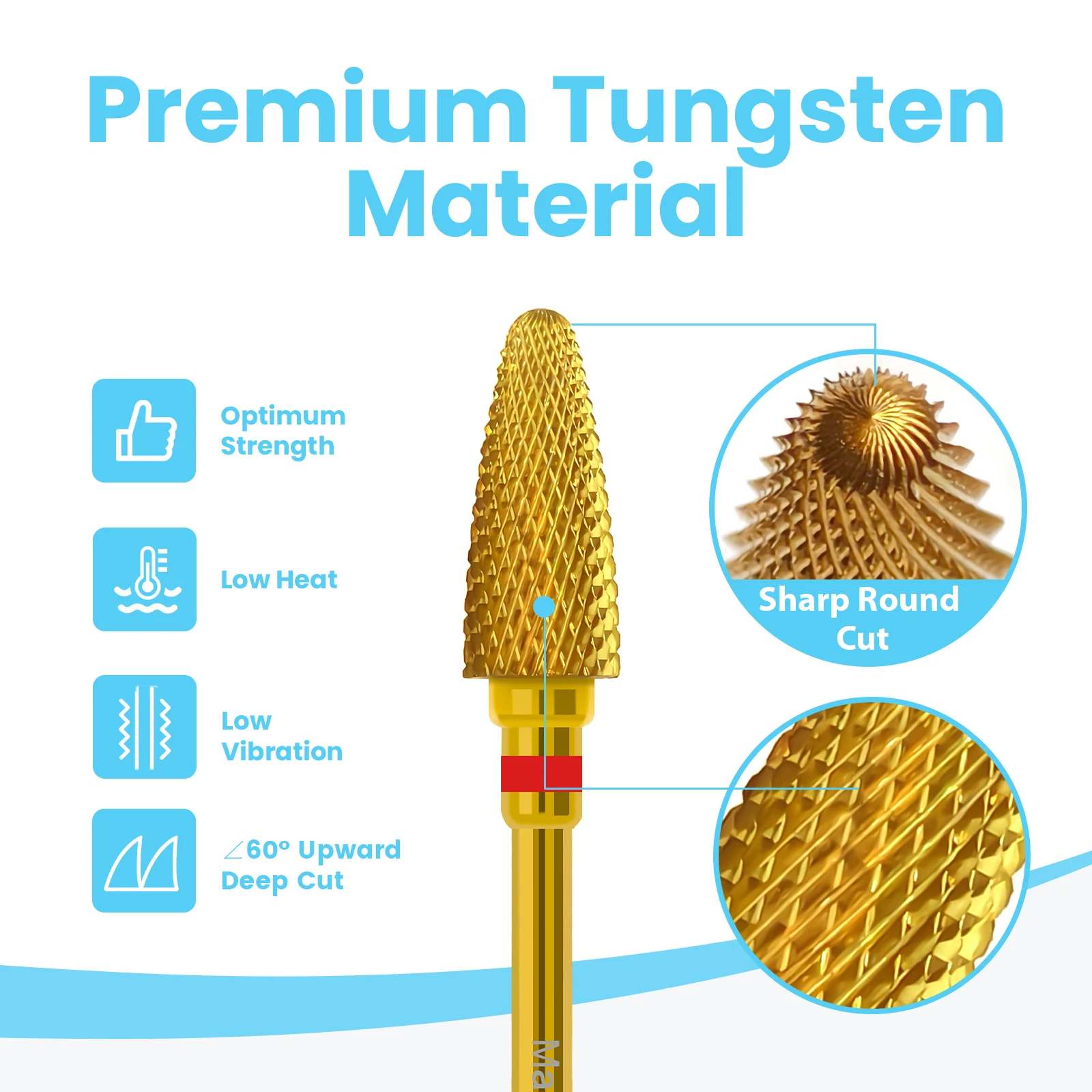 MagiBling كربيد مسمار لقمة ثقب القاطع طحن لهب برو حاد دائم الدرجات مزيل تلميع مانيكير صالون الملحقات