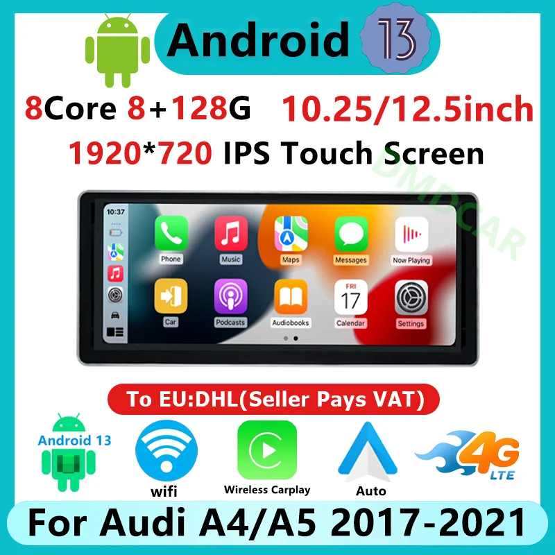 

Factory Price 12.5" Android 13 AUTO Apple Carplay For AUDI A4 A5 B8 Car Video Players GPS Navigation Central Multimedia Screen