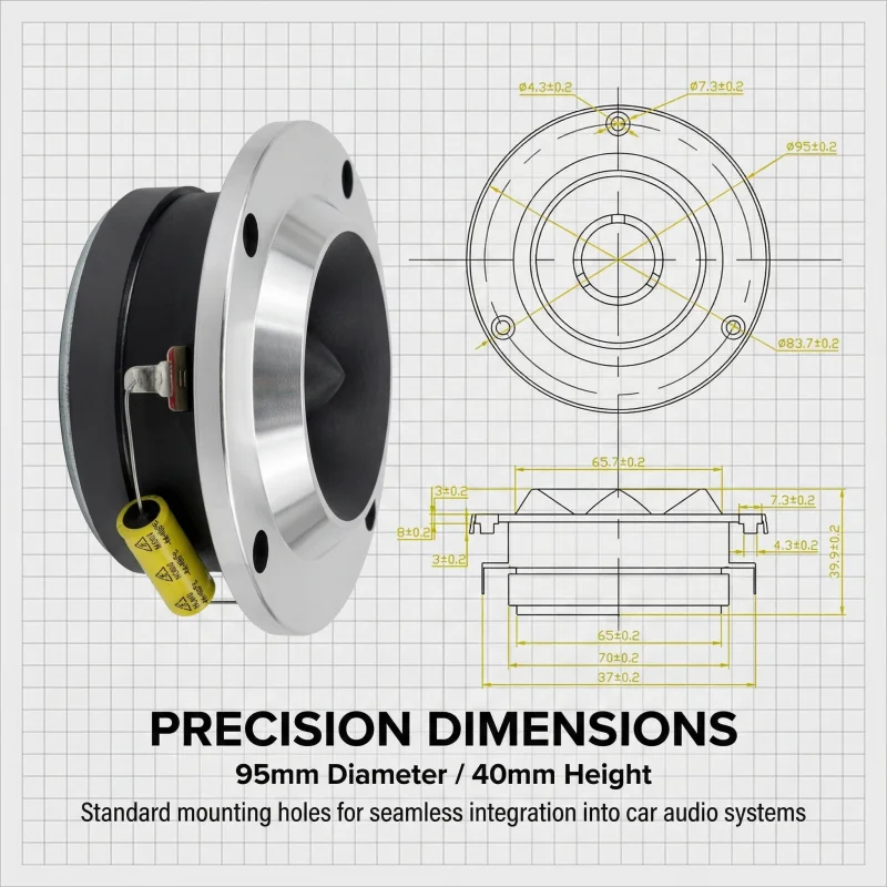4-inch high-frequency speaker audio speaker titanium film aluminum 300W4 European high pitched professional home music speaker