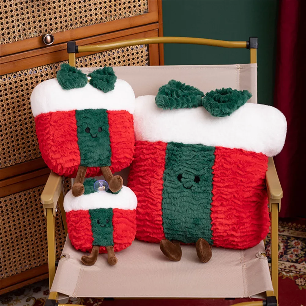 Christmas gift gingerbread man holiday gift box Christmas tree plush doll INS cute comfortable sofa pillow decoration cushion