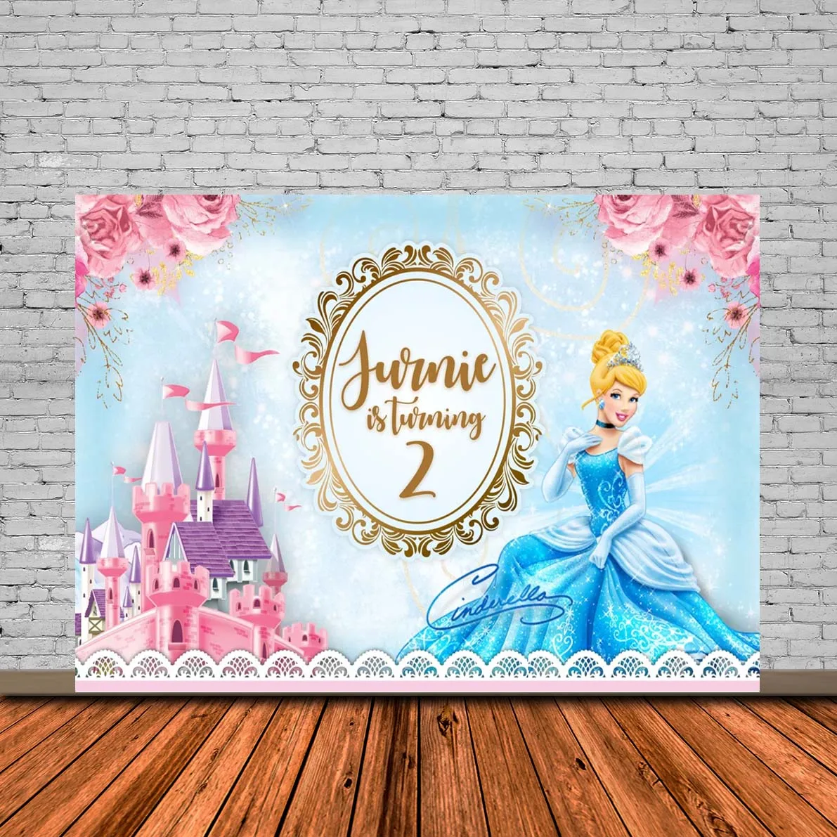 Cinderella Backdrops for Photography Fairytale Castle Magical Witch Happy Birthday Cinderella Background Banner for Girls