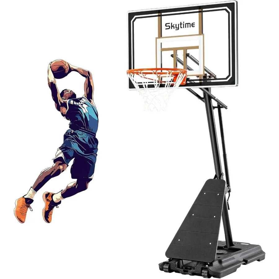 Basketball Hoop OutdoorAdjustable Portable Basketbal Goal System with 5.310ft Height Stepless Regulation