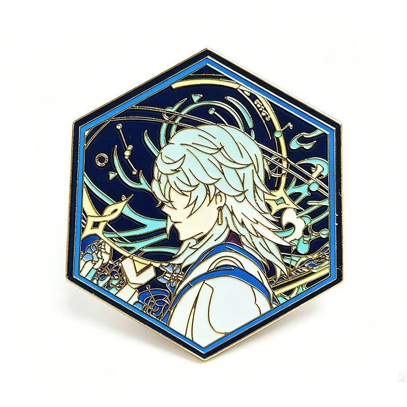 Honkai Star Rail Sunday Metal Badge Brooch Fan Made Anime Game Backpack Charm Collectible Pin Gift