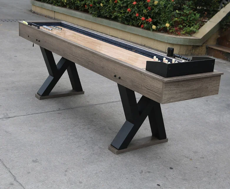 Shuffle-board Table For Competition Indoor Recreational Sand Arc Table And Bowling 2-in-1 Table