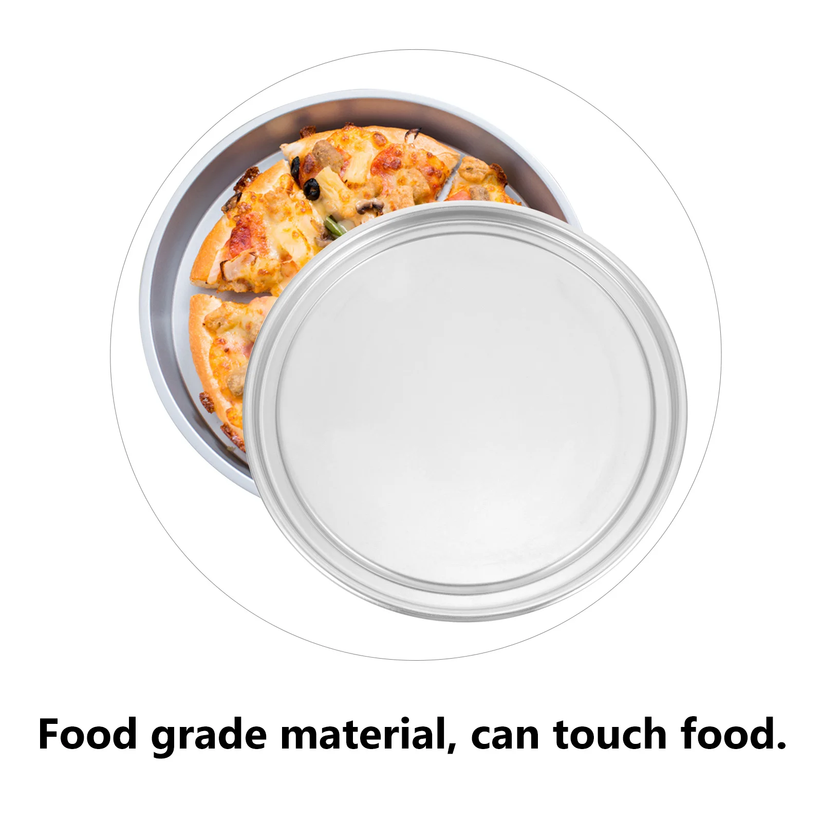 

1Pcs Baking Pan Cover Heavy Duty Aluminum Alloy Pizza Tray Lid Protection Cover for Food Dust Insect Resistant Foldable Design