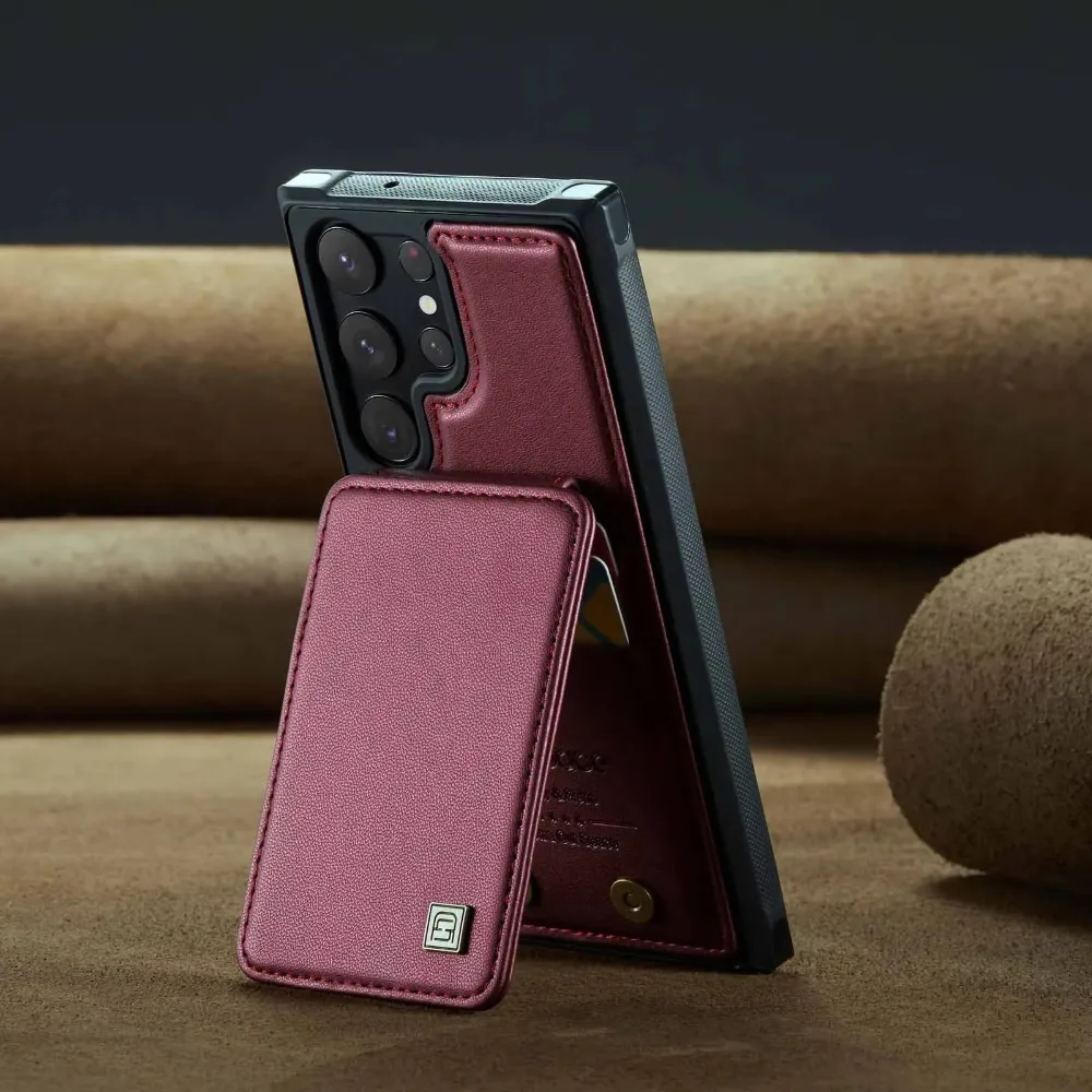 حافظة هاتف جلدية لهاتف سامسونج جالاكسي S25 Ultra S24 S23 FE S22 S21 Plus A54 A34 A15 A35 A55 A16 5G مع غطاء حامل البطاقة