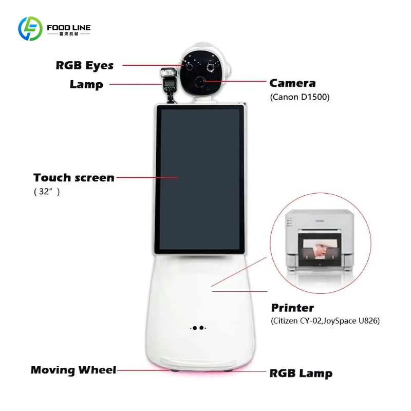 Kişiselleştirilmiş Moda Popüler Robotik Kit Otomatik Dönen Selfie Robotu Fotoğraf Kabini Tüketici Elektroniği