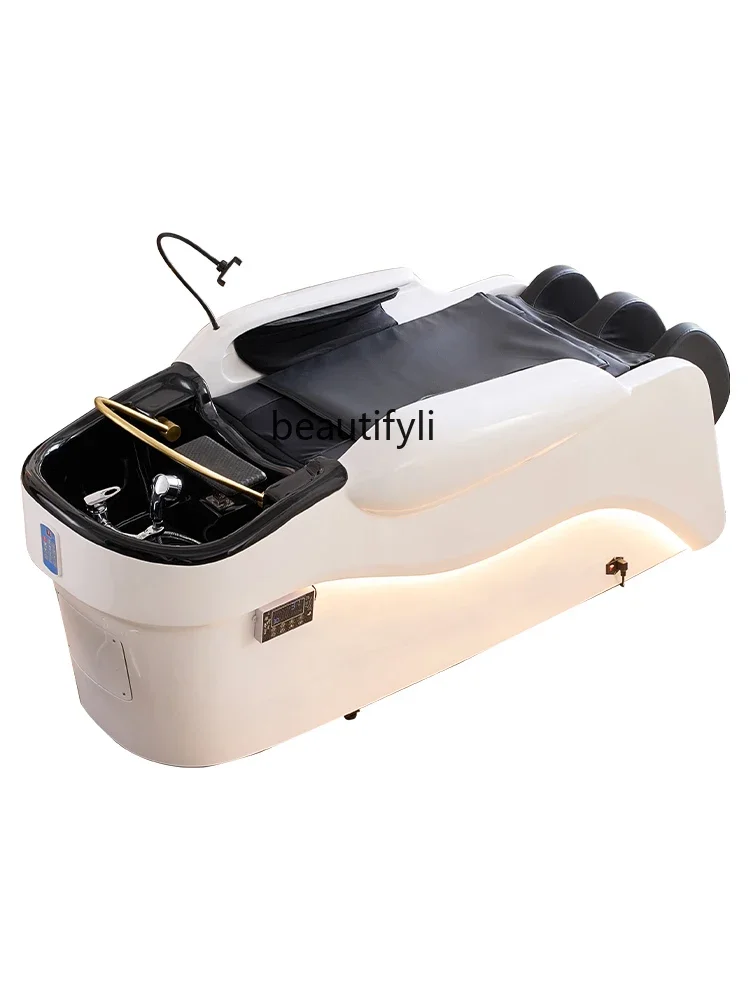 Intelligent massage shampoo bed electric water circulation beauty salon head therapy fumigation bed barber shop dedicated