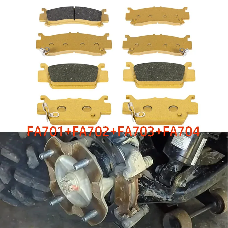 Front & Rear Brake Pads Kit - For 2016-2021 Honda Pioneer 1000 | Honda Pioneer 1000-5 | For 2019-2021 Honda Talon 1000R 1000X