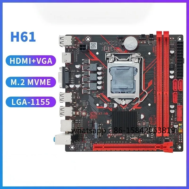 New H61 Main Board LGA-1155 Pin DDR3 Memory with M.2 Interface Home Office Support 2/3 Generation CPU