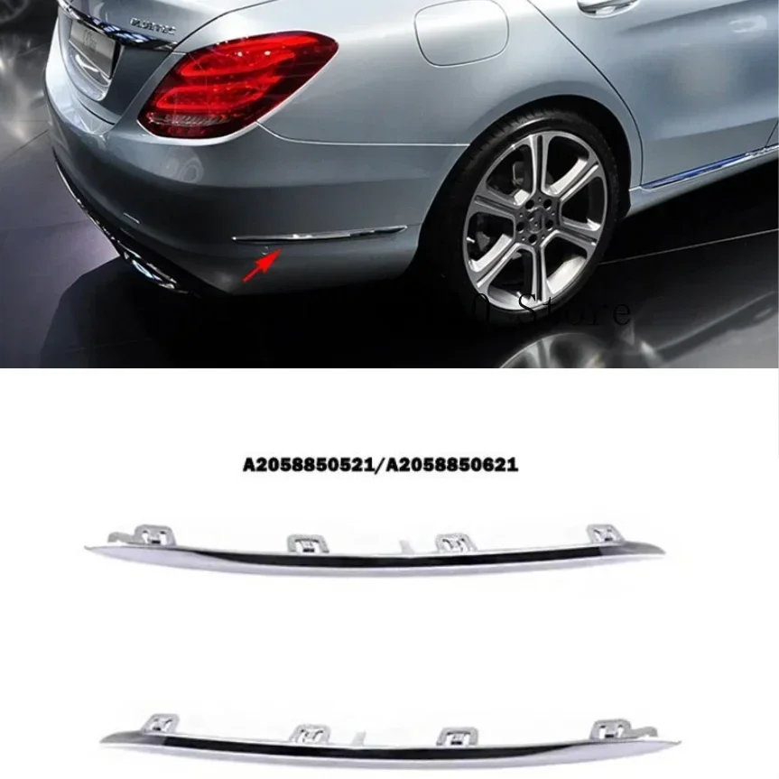 A2058850521 A 2058850621 For Mercedes Benz C Class W205 C220 C250 C300 2014 Rear Two Side Chrome Trim Chromium Styling Plating