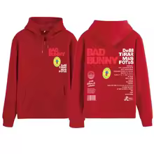 Bad Bunny Debi Tirar Mas Fotos Double Sided Zip Hoodie