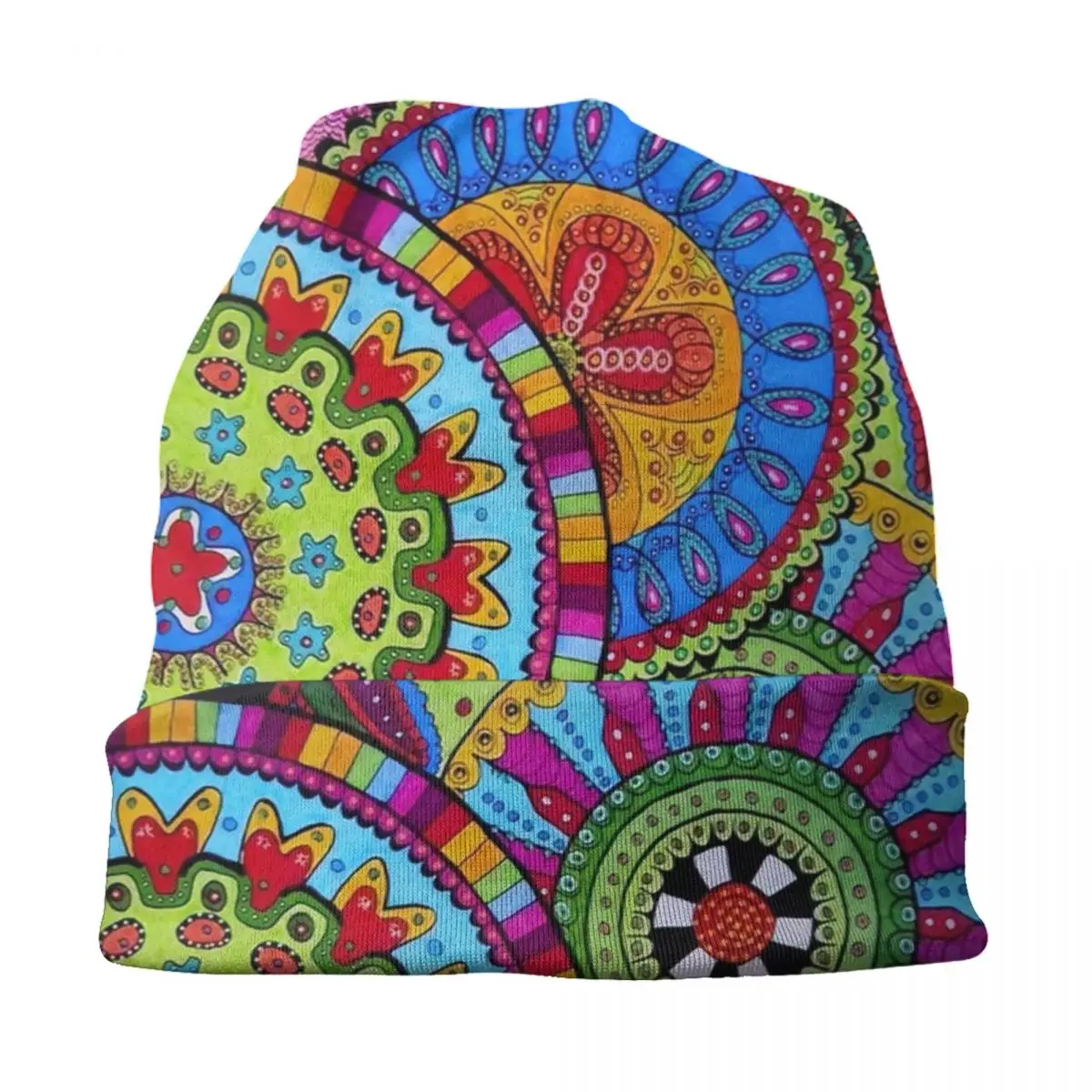 Mandala Flower Deanfun Colorful Skullies Beanies Caps Unisex Winter Warm Knitted Hat Cool Adult Bonnet Hats Outdoor Ski Cap