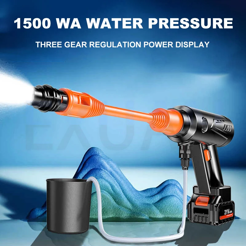 24V Car Wash Water Gun Household Convenient Lithium Battery Boosting Brush Car Cleaning Machine Wireless Car Washing Machine