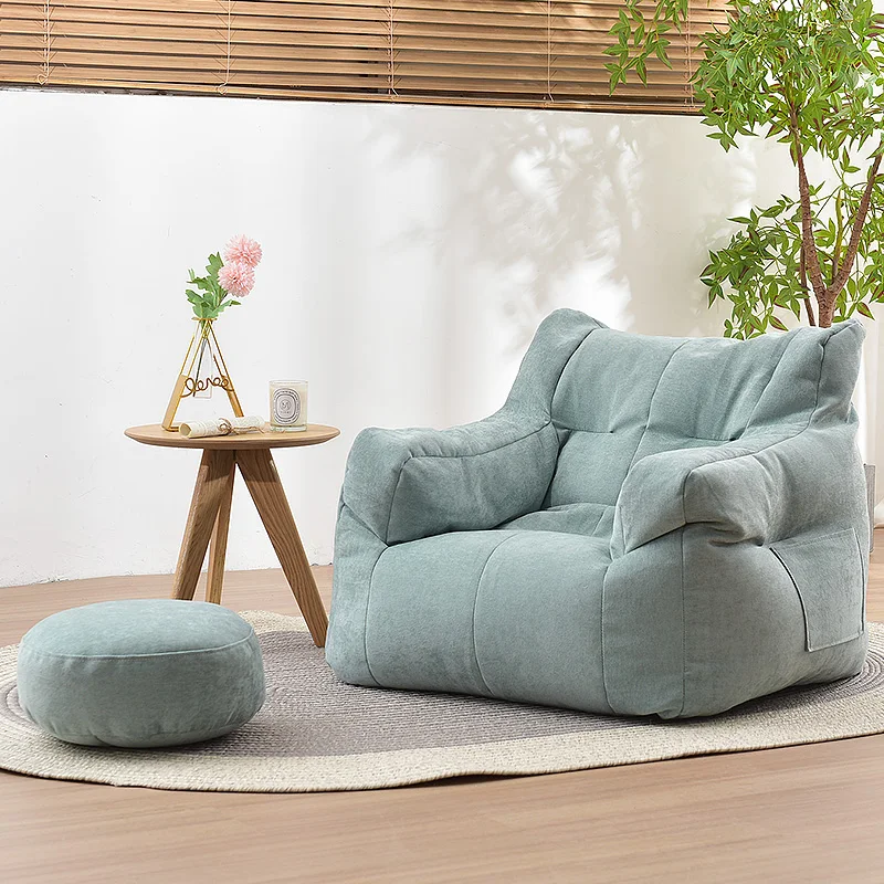 Cute Lazy Beanbag Sofa Single Lounge Balcony Backrest Beanbag Sofa Reading Small Muebles Para Salas Modernos Home Furniture