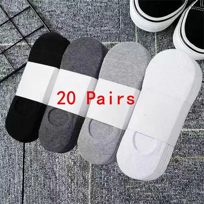 5/10/20 paar dunne ademende herensokken, antislip zachte polyester katoenen sokken, casual zakelijke enkelbootsokken, maat EU38-45