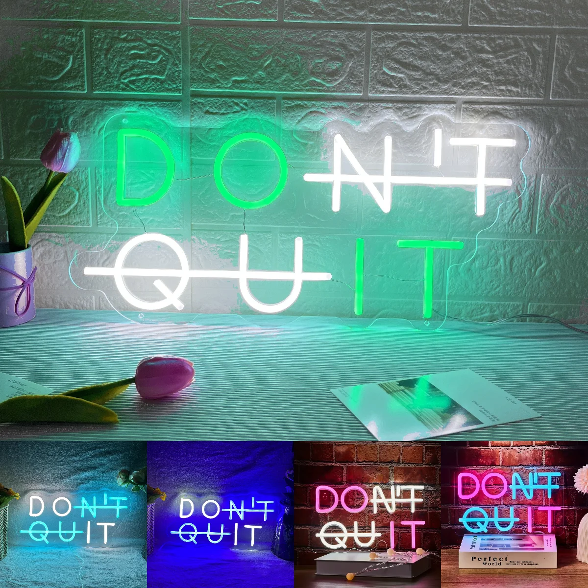 DON'T QUIT Neon Sign Gym Neon Sign Fitness Neon Sign Gym Decor Custom Gym Led Light Neon Sign Business Logo Wall Decor