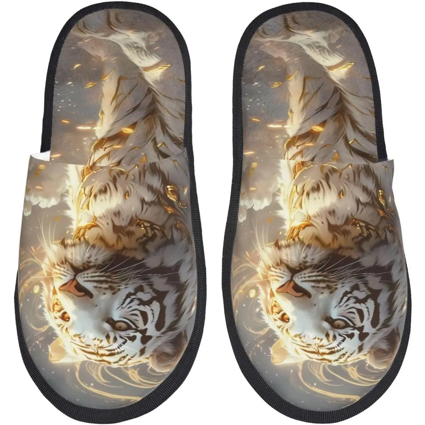 

Золотисто-белые женские тапочки с тигровым принтом, домашняя меховая обувь, мужская парная обувь, теплая женская обувь для дома и улицы, плюшевая обувь