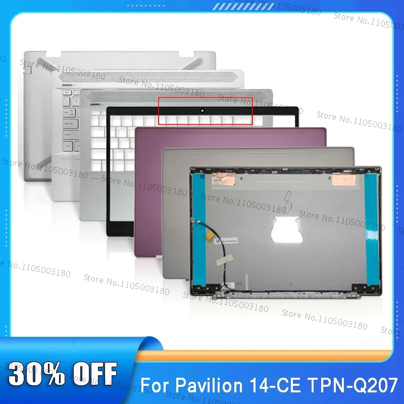 Pour HP Pavilion 14-CE TPN-Q207 ordinateur portable LCD couverture arrière/cadre avant/repose-paume/boîtier inférieur/charnières de remplacement or rose