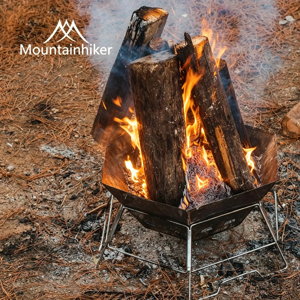 

Mountainhiker Hexagonal Folding Fire Burner Camping Stainless Steel Grill Outdoor Picnic Portable Barbecue Firewood Stove Table