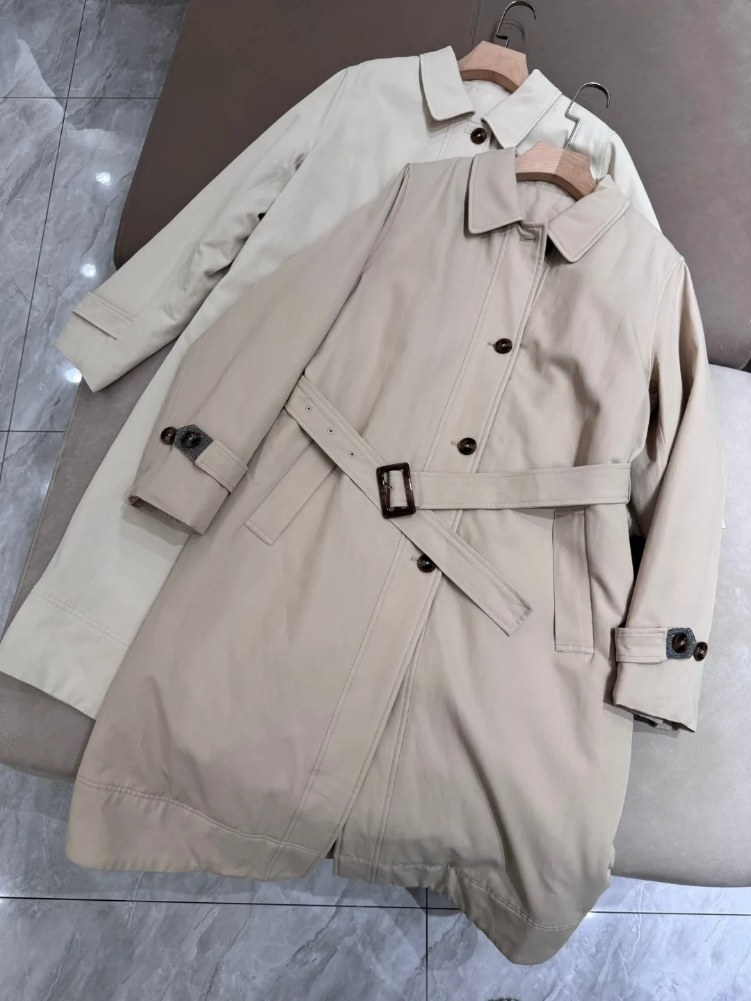 Casual autumn single breasted cotton trench coat