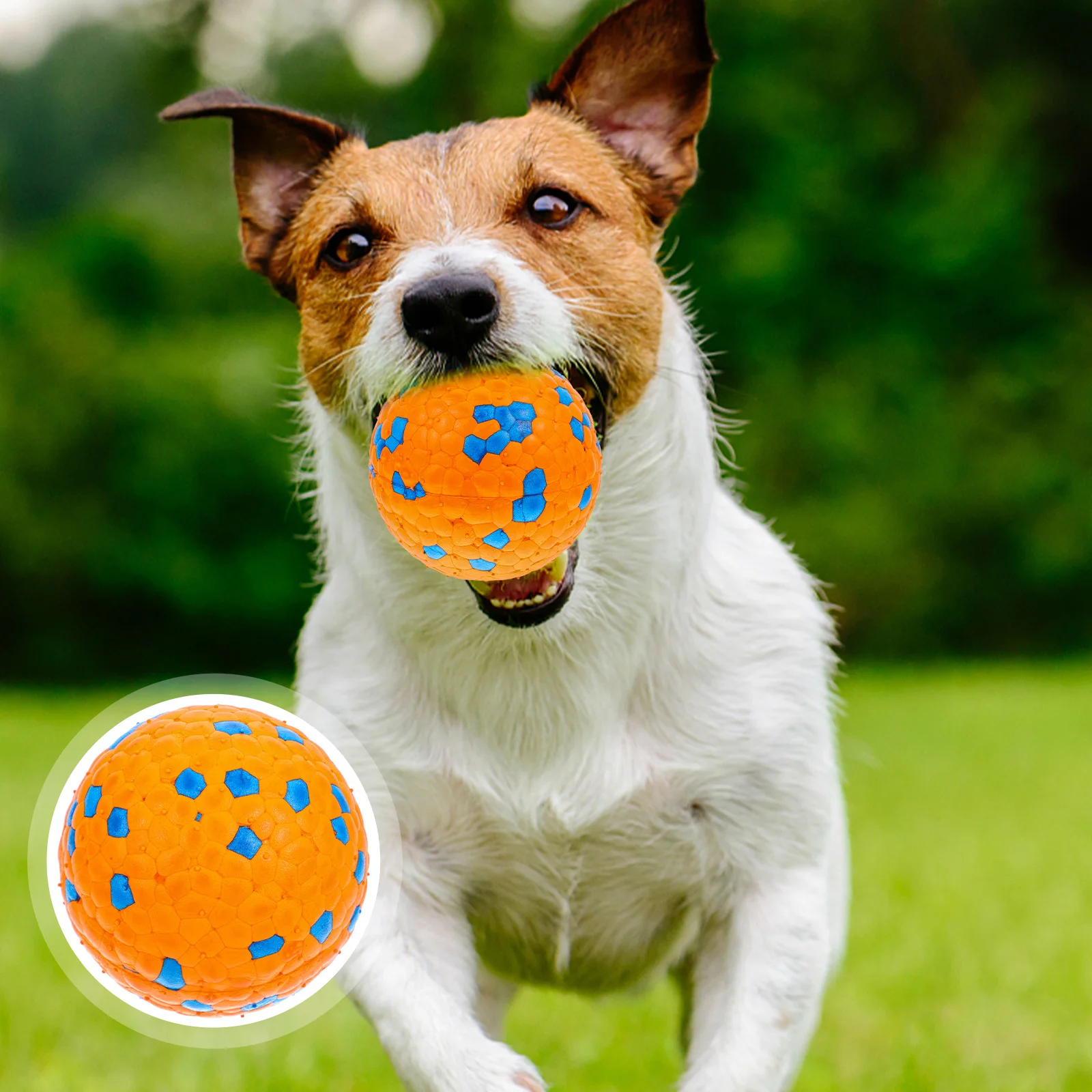 

Dog Chews Toy Ball Squeaky Balls Chewers Toys for Small Dogs Pet Teething Aggressive Boredom and Stimulating