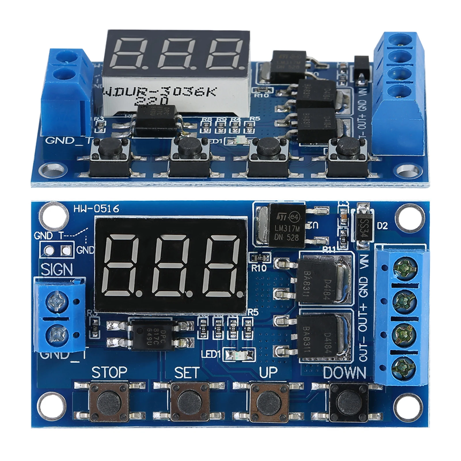 DC 5V--36V Trigger Cycle Delay Timer Switch Turn On Off Relay Module with LED Display