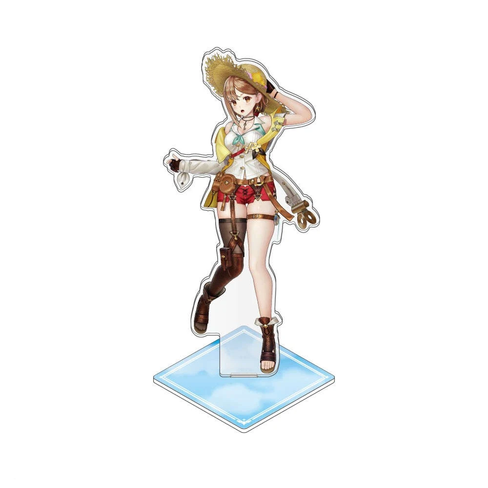 Anime Store Ryza Memorable Straw Hat&Sea Breeze Blouse Ver Acrylic HD Characters Stand Desktop Decor Fans Charm Gifts About 15cm