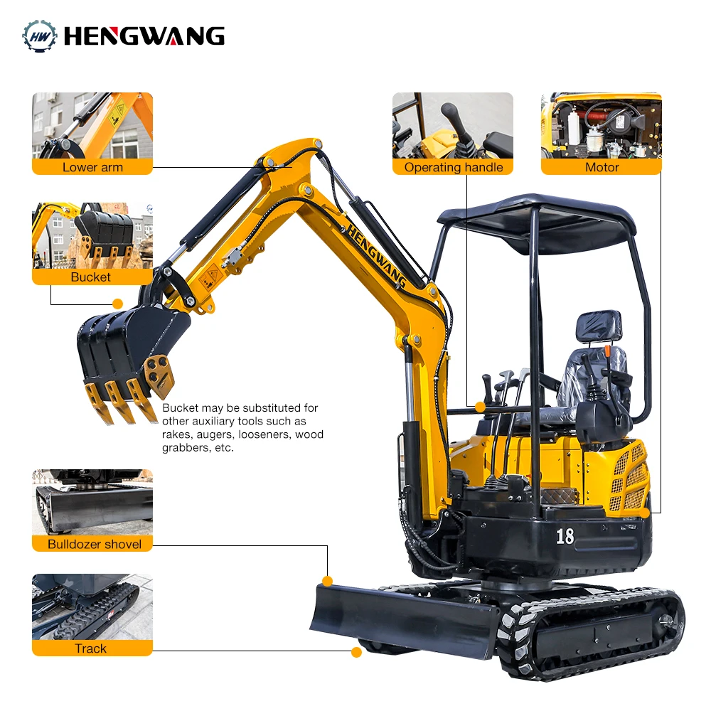 

Popular Mini Excavator 1.8 ton 2 ton Mini Excavator For Home with Cabin 2 ton Mini Excavator