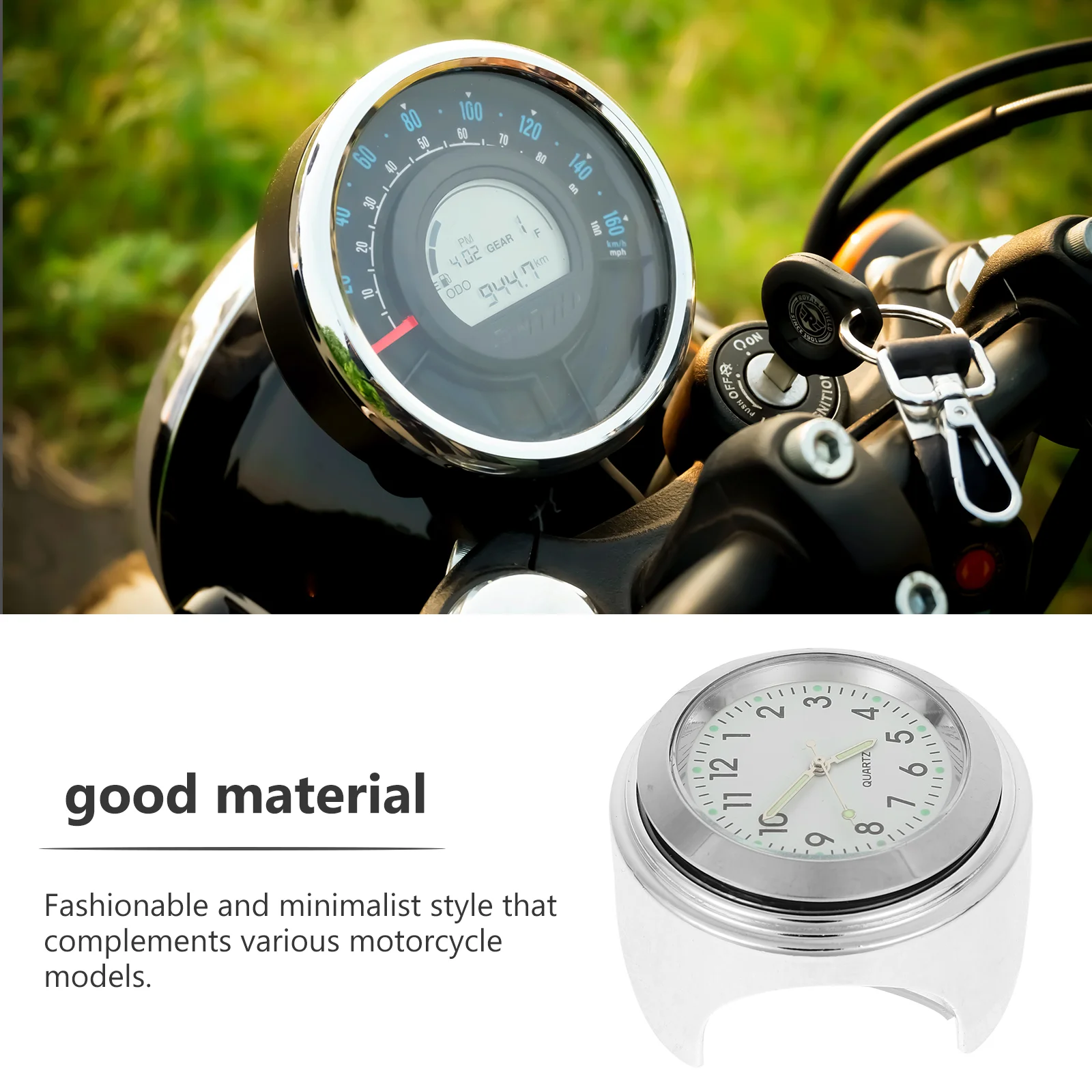 Motorcycle Clock Handlebar Watch Convenient Refit Handlebars Bike Aluminum Alloy Watches