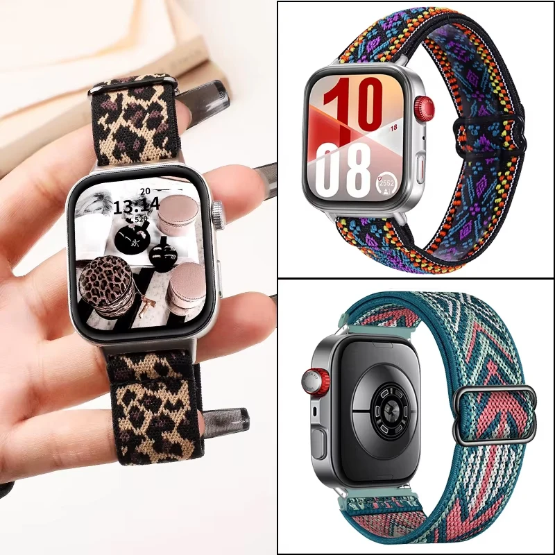 Nylon Loop Strap For Huawei Watch Fit 4 Pro 3 Elastic Weave Bracelet Correas Accessories For Huawei Fit4 Fit3 Fit4Pro Watchband