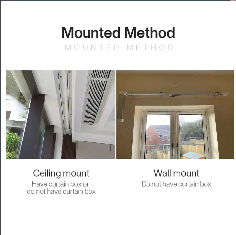 Smart  tuya zigbee curtain motor smart life work with alexa ,Googlehome with remote Customized Electric Curtain track smart home