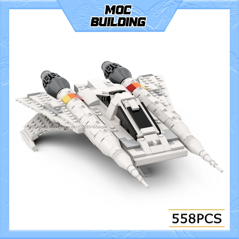 

MOC Building Blocks Space Movie Series Starfighter Ship Model DIY Assemble Bricks Creative Toys Collection Display Xmas Gifts
