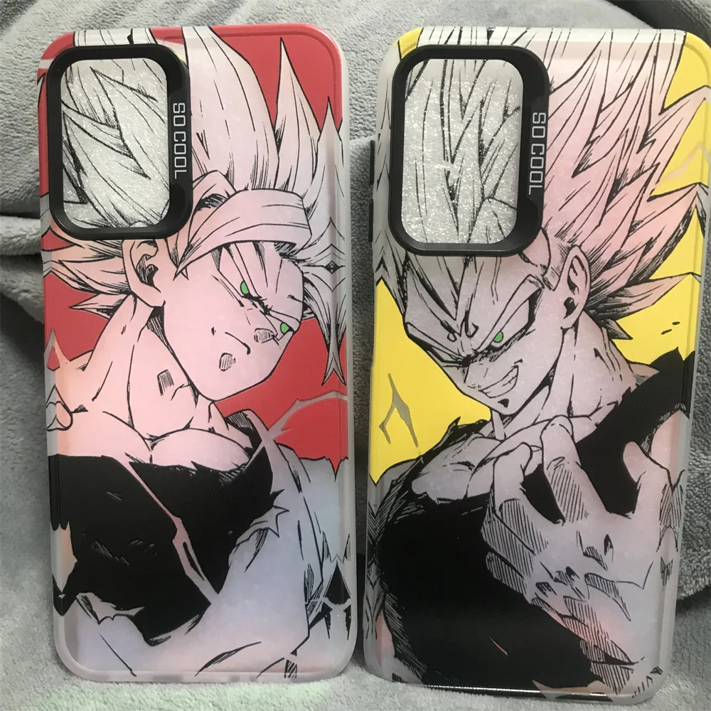 

Bandai Laser Anime Dragon Ball Cases for Samsung galaxy s23 ultra s22 s24 plus s20 fe note20 a53 a73 Goku Vegeta Phonecase Funda