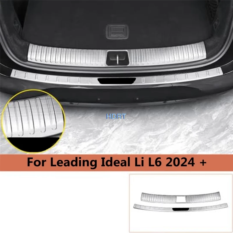 Car Styling Accessories Sticker Rear Trunk Plate Bumper Boot Guard Door Sill Welcome Pedal Cover For Leading Ideal Li L6 2024 +