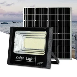 Reflector Solar con Control remoto para exteriores, luces LED de 50w, 100w, 200w, 300w, 500w, a prueba de agua